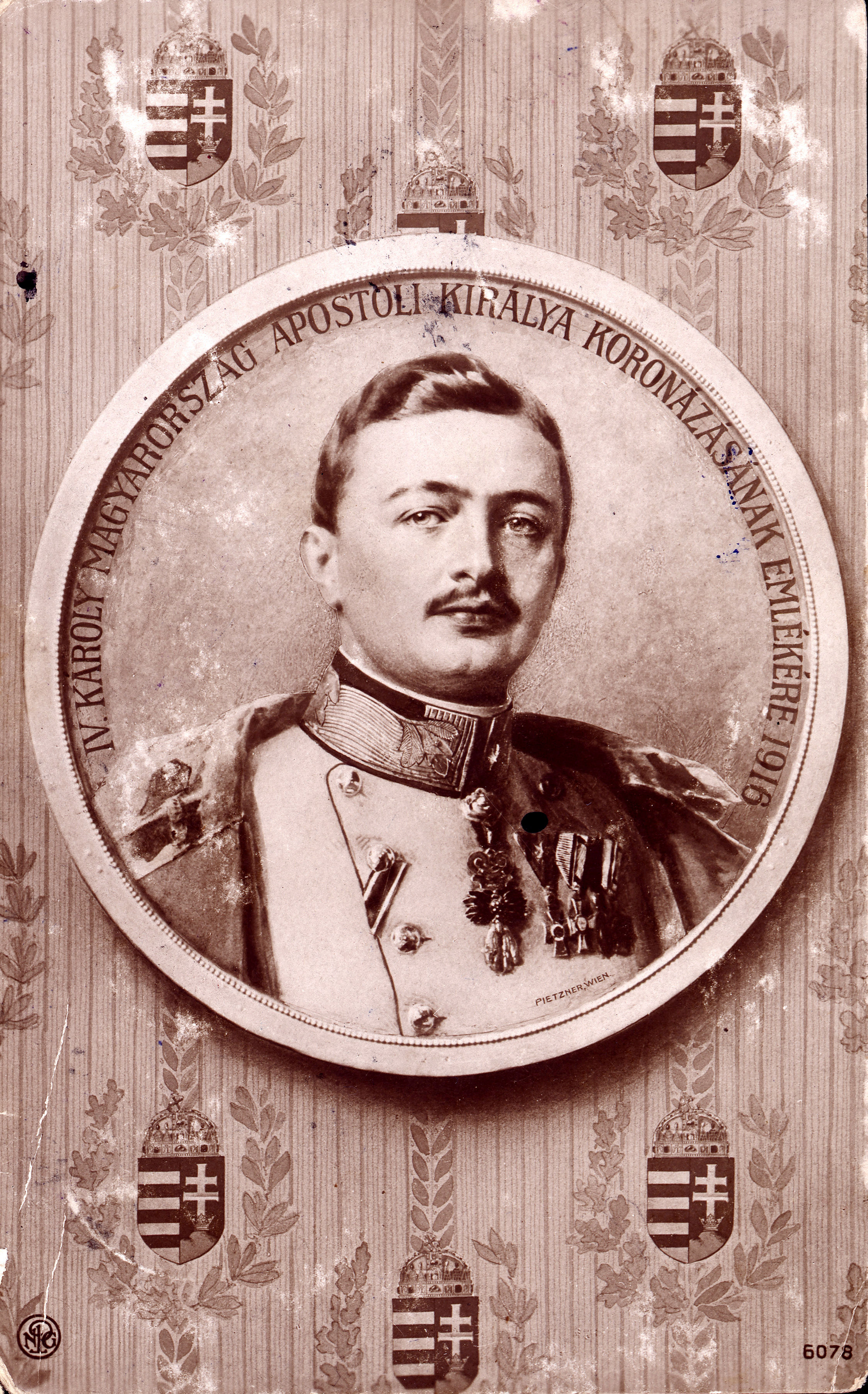 IV_Karoly_király_1916_Budapest_Koronazasi_emlek_kepeslap